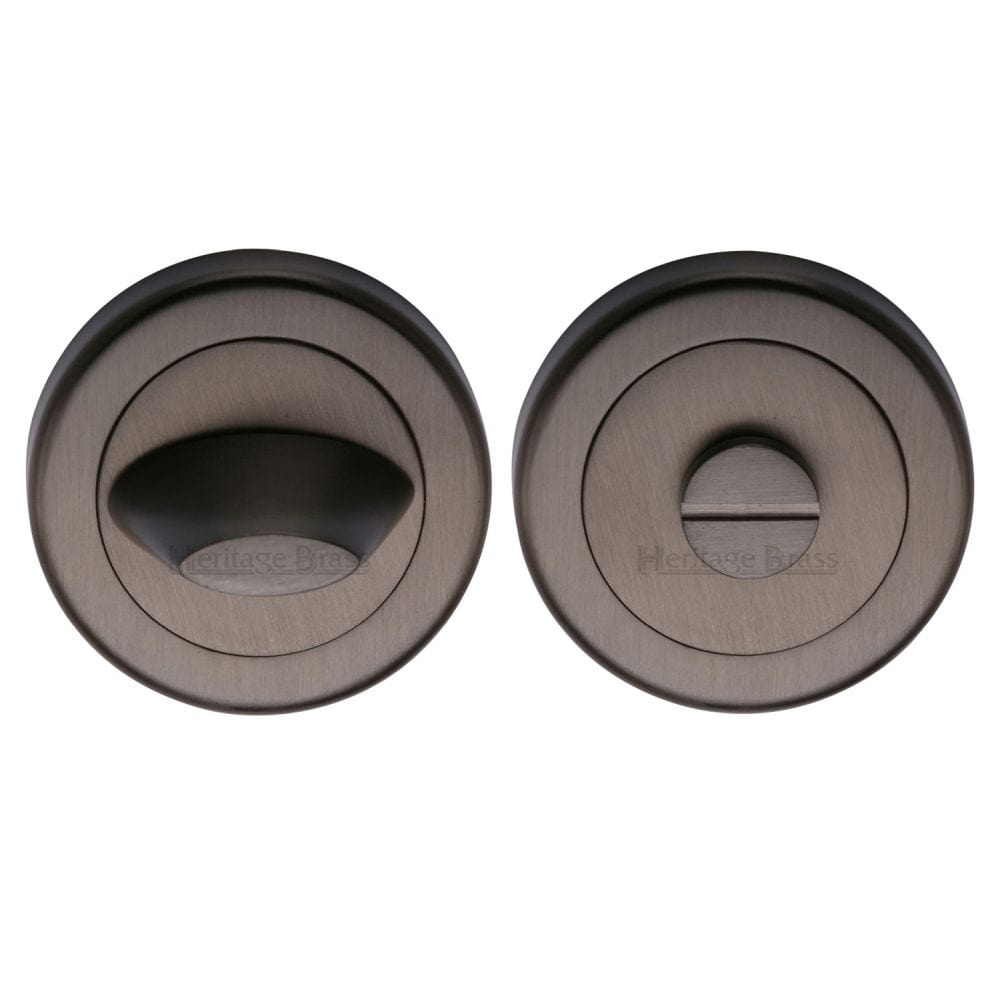 Heritage Brass Door Furniture Matt Bronze / No Heritage Brass - Thumbturn & Emergency Release Matt Bronze Finish