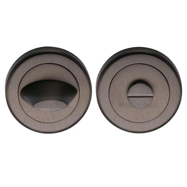 Heritage Brass Door Furniture Matt Bronze / No Heritage Brass - Thumbturn & Emergency Release Matt Bronze Finish