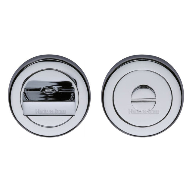 Heritage Brass Door Furniture Polished Chrome / No Heritage Brass - Thumbturn & Emergency Release Polished Chrome Finish