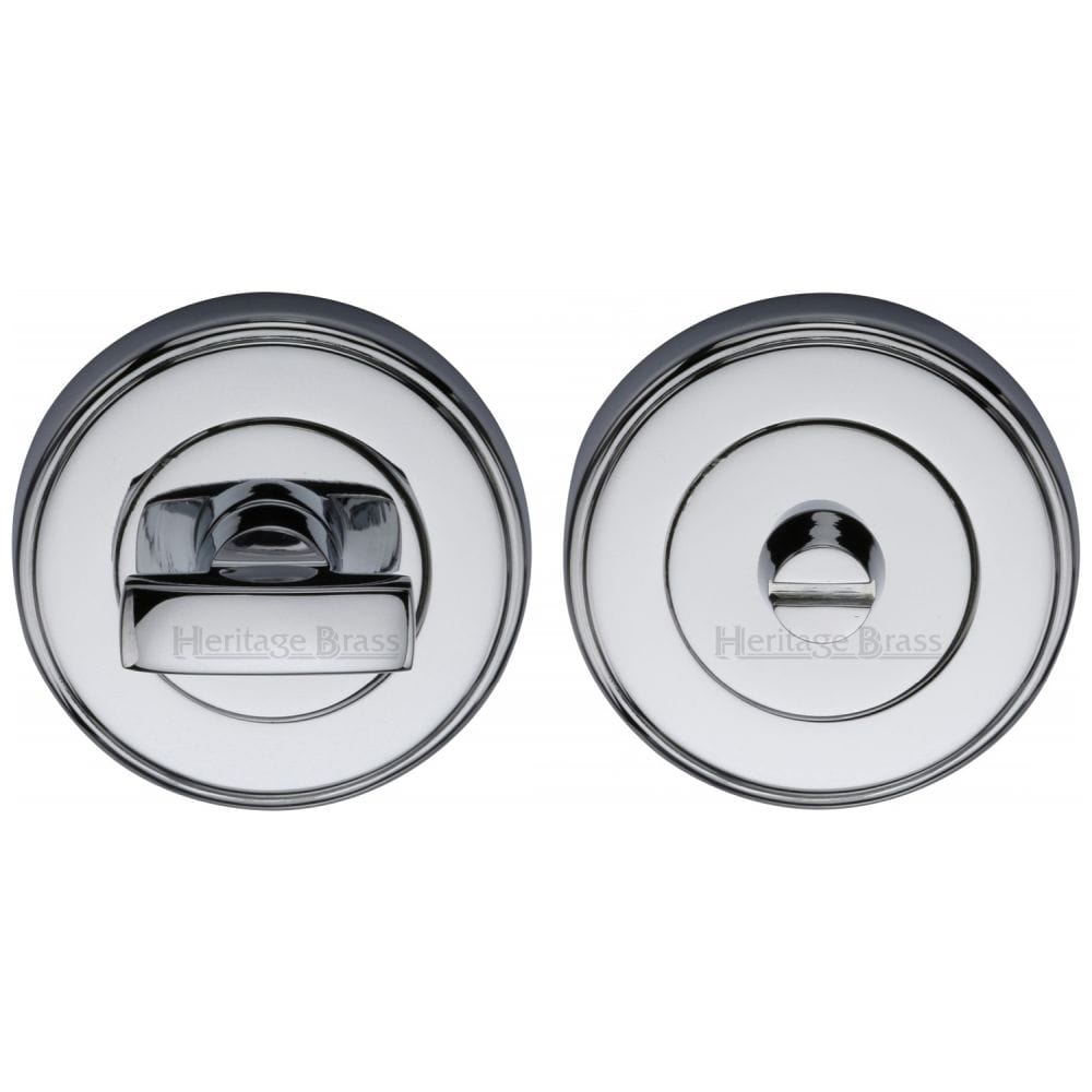 Heritage Brass Door Furniture Polished Chrome / No Heritage Brass - Thumbturn & Emergency Release Polished Chrome Finish