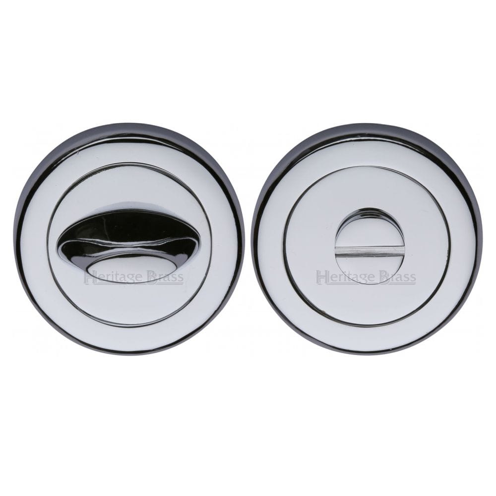 Heritage Brass Door Furniture Polished Chrome / No Heritage Brass - Thumbturn & Emergency Release Polished Chrome Finish
