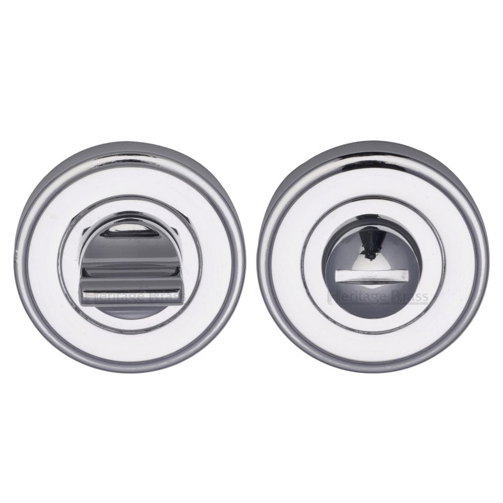 Heritage Brass Door Furniture Polished Chrome / No Heritage Brass - Thumbturn & Emergency Release Polished Chrome Finish