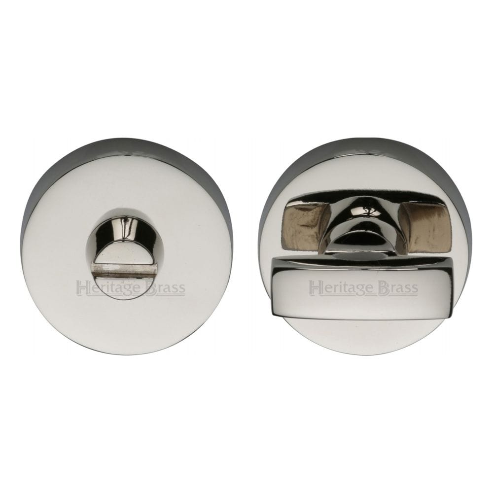 Heritage Brass Door Furniture Polished Nickel / No Heritage Brass - Thumbturn & Emergency Release Polished Nickel Finish