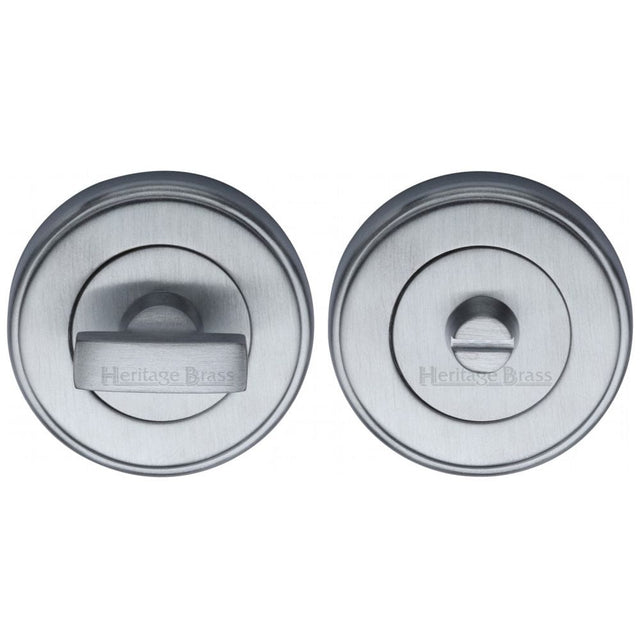 Heritage Brass Door Furniture Satin Chrome / No Heritage Brass - Thumbturn & Emergency Release Satin Chrome Finish
