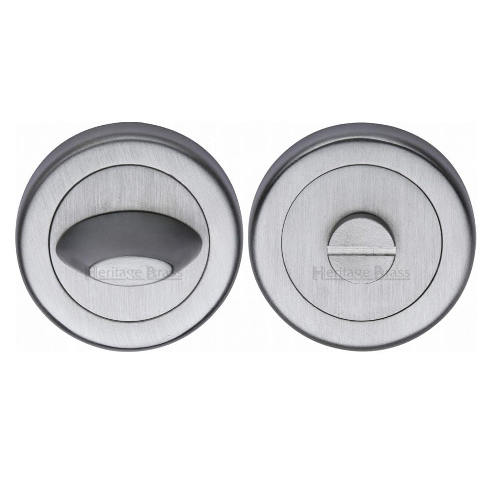 Heritage Brass Door Furniture Satin Chrome / No Heritage Brass - Thumbturn & Emergency Release Satin Chrome Finish