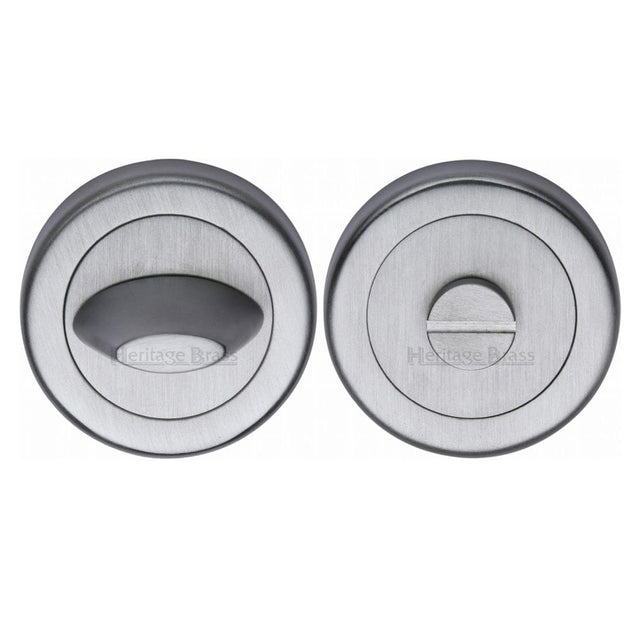 Heritage Brass Door Furniture Satin Chrome / No Heritage Brass - Thumbturn & Emergency Release Satin Chrome Finish