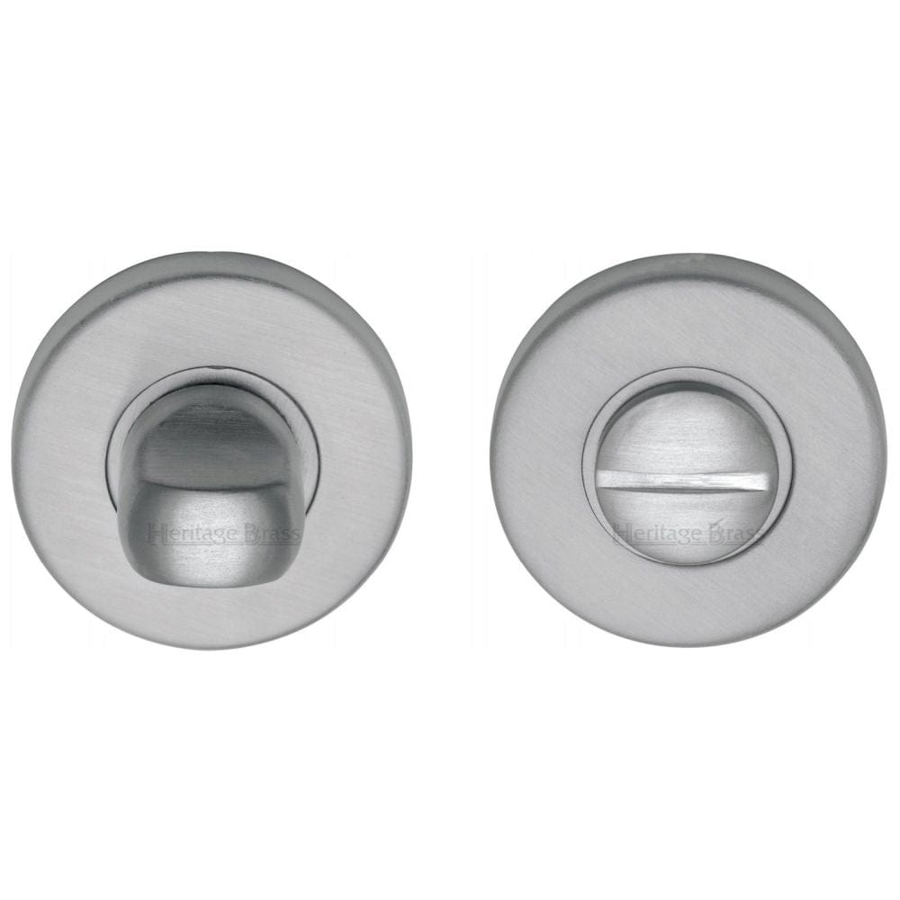 Heritage Brass Door Furniture Satin Chrome / No Heritage Brass - Thumbturn & Emergency Release Satin Chrome Finish