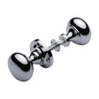 Heritage Brass Door Furniture Polished Chrome / Rim Knobs Heritage Brass - Victoria Rim Knob Polished Chrome Finish