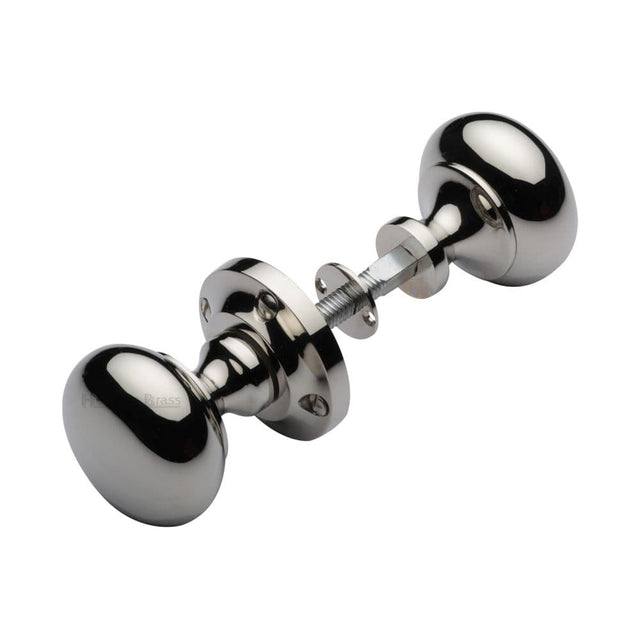 Heritage Brass Door Furniture Polished Nickel / Rim Knobs Heritage Brass - Victoria Rim Knob Polished Nickel Finish