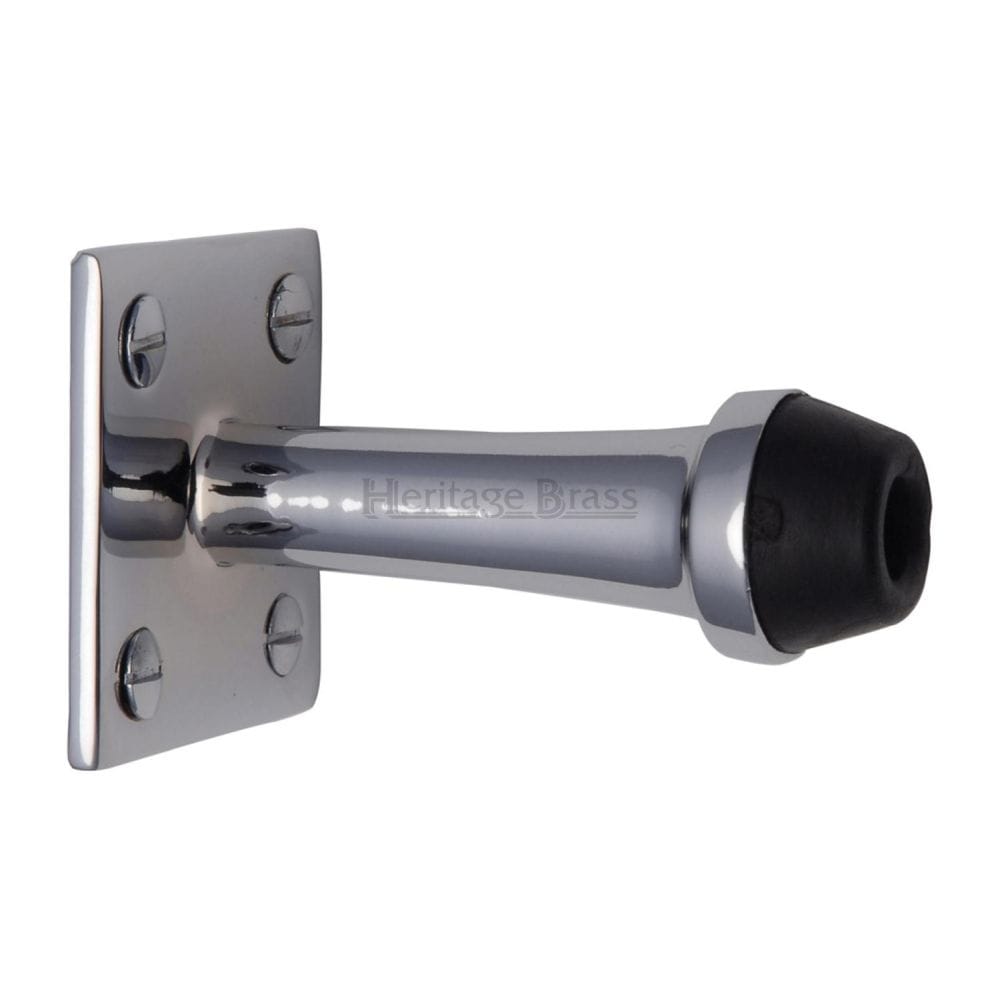 Heritage Brass Door Furniture Polished Chrome / Projection Door Stop Heritage Brass - Wall Mounted Door Stop 2 1/2" Polished Chrome Finish