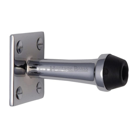 Heritage Brass Door Furniture Polished Chrome / Projection Door Stop Heritage Brass - Wall Mounted Door Stop 2 1/2" Polished Chrome Finish
