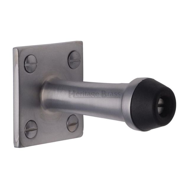 Heritage Brass Door Furniture Satin Chrome / Projection Door Stop Heritage Brass - Wall Mounted Door Stop 2 1/2" Satin Chrome Finish