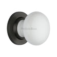 Heritage Brass Door Furniture Matt Bronze / Mortice Knobs Heritage Brass - White Knob with Matt Bronze base