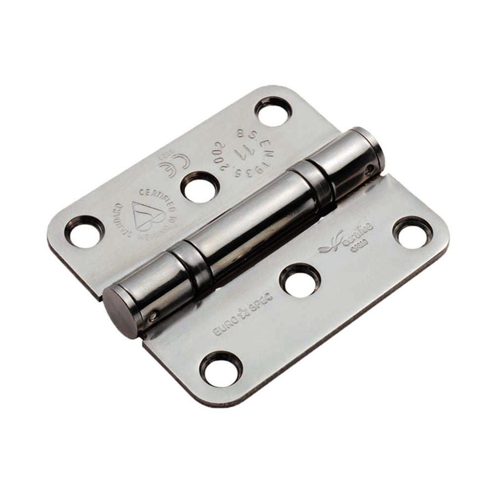 This is an image of a Eurospec - Enduro Grade 11 Ball Bearing Hinge Radius - Bright Stainless Steel that is availble to order from Trade Door Handles in Kendal.