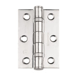 This is an image of a Eurospec - Grade 7 Ball Bearing Hinge - Bright Stainless Steel that is availble to order from Trade Door Handles in Kendal.