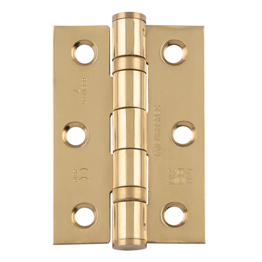 This is an image of a Eurospec - Grade 7 Ball Bearing Hinge - Stainless Brass that is availble to order from Trade Door Handles in Kendal.