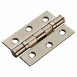 This is an image of a Eurospec - Ball Bearing Hinge Non Grade - Satin Nickel Plated that is availble to order from Trade Door Handles in Kendal.