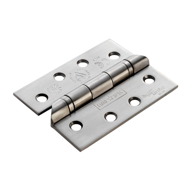 This is an image of a Eurospec - Enduro Grade 13 Ball Bearing Hospital Tip Hinge Square - Satin Stainl that is availble to order from Trade Door Handles in Kendal.