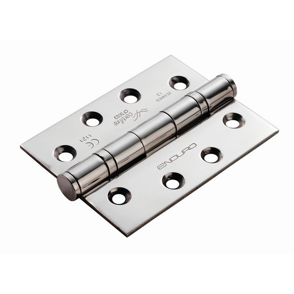 This is an image of a Eurospec - Enduro Grade 13 Ball Bearing P Hinge (Pack of 3) - Bright Stainless S that is availble to order from Trade Door Handles in Kendal.