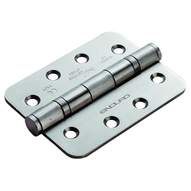 This is an image of a Eurospec - Enduro Grade 13 Ball Bearing P Hinge Radius - Satin Stainless Steel that is availble to order from Trade Door Handles in Kendal.