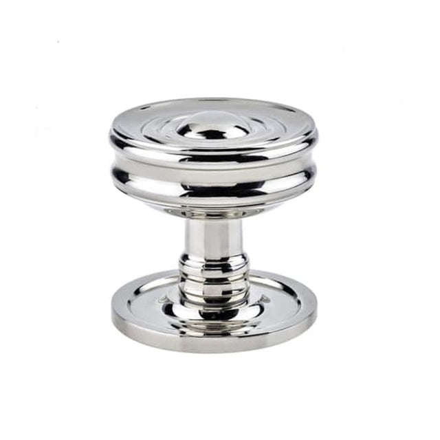 This is an image of a Burlington - Bloomury Mortice knob - Polished Nickel  that is availble to order from Trade Door Handles in Kendal.