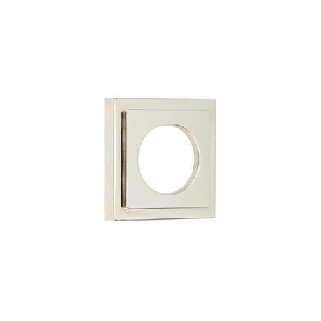 This is an image of a Burlington - 52x52mm PN stepped square outer rose for levers and t&r  that is availble to order from Trade Door Handles in Kendal.