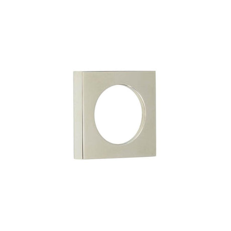 This is an image of a Burlington - 52x52mm PN plain square outer rose for esc  that is availble to order from Trade Door Handles in Kendal.