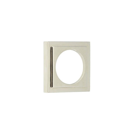 This is an image of a Burlington - 52x52mm PN stepped square outer rose for esc  that is availble to order from Trade Door Handles in Kendal.