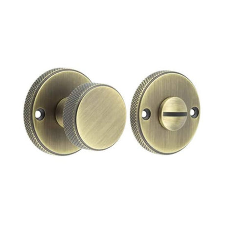 This is an image of a Burlington - 40mm AB Westbourne turn & release (face fix)  that is availble to order from Trade Door Handles in Kendal.