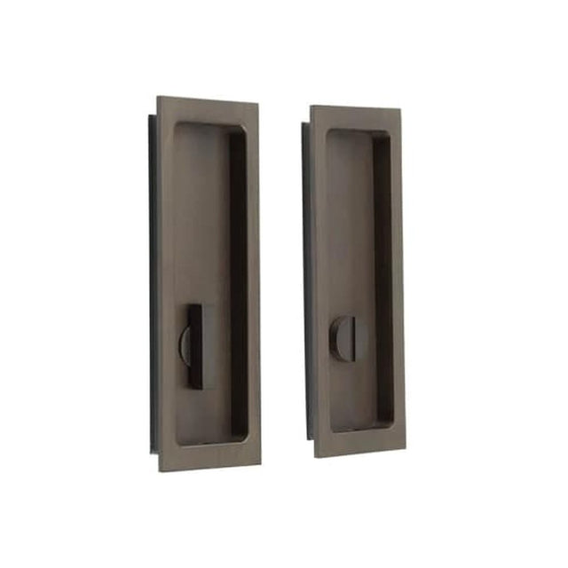 This is an image of a Burlington - 150x55x3mm DB rectangular WC flush pull set  that is availble to order from Trade Door Handles in Kendal.