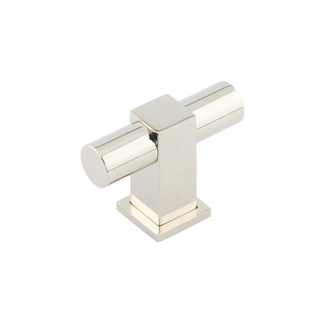 This is an image of a Burlington - Westminster T Bar Cupboard Knob Knob - Polished Nickel  that is availble to order from Trade Door Handles in Kendal.