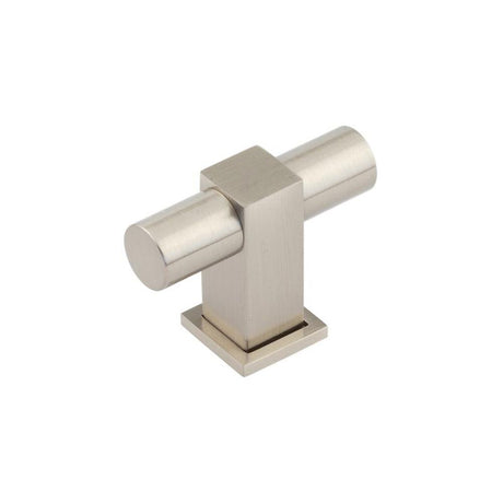 This is an image of a Burlington - Westminster T Bar Cupboard Knob Knob - Satin Nickel  that is availble to order from Trade Door Handles in Kendal.