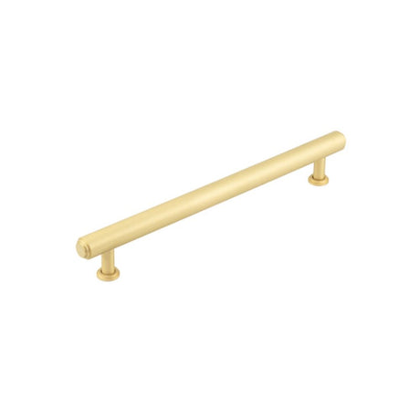 This is an image of a Burlington - Belgrave Cabinet Handle 224mm CTC - Satin Brass  that is availble to order from Trade Door Handles in Kendal.