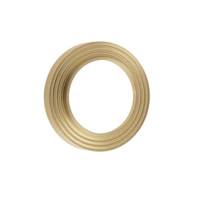 This is an image of a Burlington - Reeded outer rose Esc - Satin Brass  that is availble to order from Trade Door Handles in Kendal.