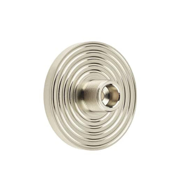 This is an image of a Burlington - Reeded door stop base - Satin Nickel  that is availble to order from Trade Door Handles in Kendal.