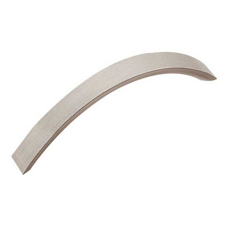 This is an image of a Frelan - Arco 145mm Cabinet Handle - Brushed Nickel  that is availble to order from Trade Door Handles in Kendal.