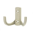 This is an image of a Frelan - Vittoria Double Robe Hook - Satin Nickel  that is availble to order from Trade Door Handles in Kendal.