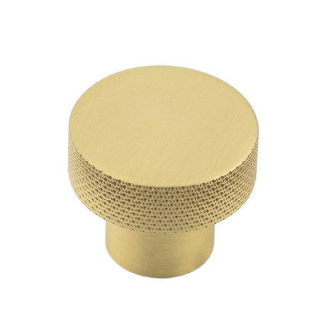 This is an image of a Hoxton - Wenlock SB 30mm Diamond Knurled Cupboard Knob  that is availble to order from Trade Door Handles in Kendal.