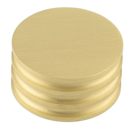This is an image of a Hoxton - Sturt SB 40mm Cupboard Knob Grooved  that is availble to order from Trade Door Handles in Kendal.
