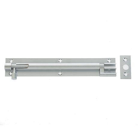 This is an image of a Frelan - 64x25mm SC NKD Barrel bolt   that is availble to order from Trade Door Handles in Kendal.