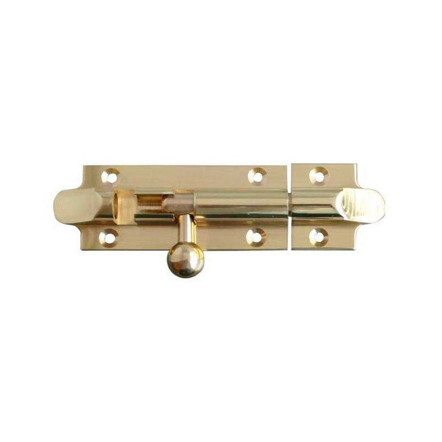 This is an image of a Frelan - 75x32mm PB STR Bell bolt   that is availble to order from Trade Door Handles in Kendal.