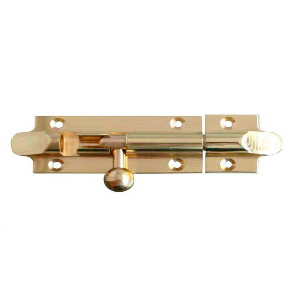 This is an image of a Frelan - 102x32mm PB Bell STR Bolt   that is availble to order from Trade Door Handles in Kendal.