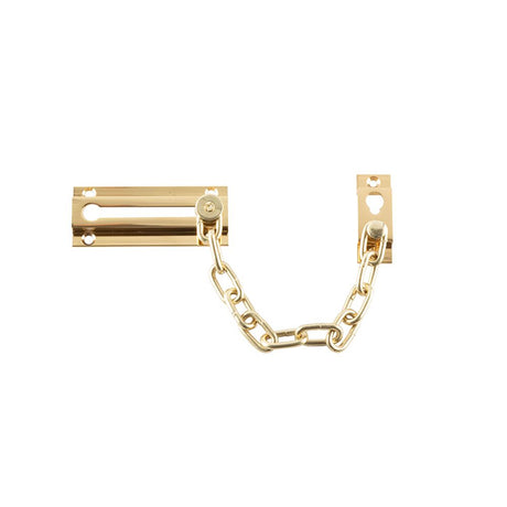 This is an image of a Frelan - Security Door Chain - Polished Brass  that is availble to order from Trade Door Handles in Kendal.