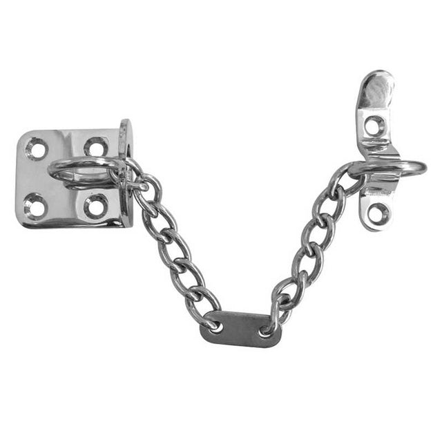 This is an image of a Frelan - Security Door Chain - Polished Chrome  that is availble to order from Trade Door Handles in Kendal.