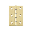 This is an image of a Frelan - 76x50x2mm PB DSW hinge   that is availble to order from Trade Door Handles in Kendal.