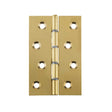 This is an image of a Frelan - 102x67x2mm PB DS WASHERED HINGE  that is availble to order from Trade Door Handles in Kendal.