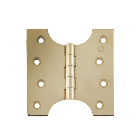 This is an image of a Frelan - 102x102mm Budget Parliament Hinges - Polished Brass  that is availble to order from Trade Door Handles in Kendal.