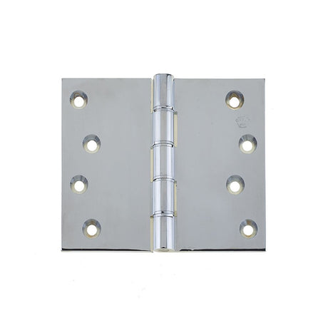 This is an image of a Frelan - 102x127mm Projection Brass Hinges - Polished Chrome that is availble to order from Trade Door Handles in Kendal.