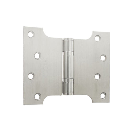 This is an image of a Frelan - 102x152mm Stainless Steel Ball Bearing Parliament Hinges - Satin Stainl that is availble to order from Trade Door Handles in Kendal.