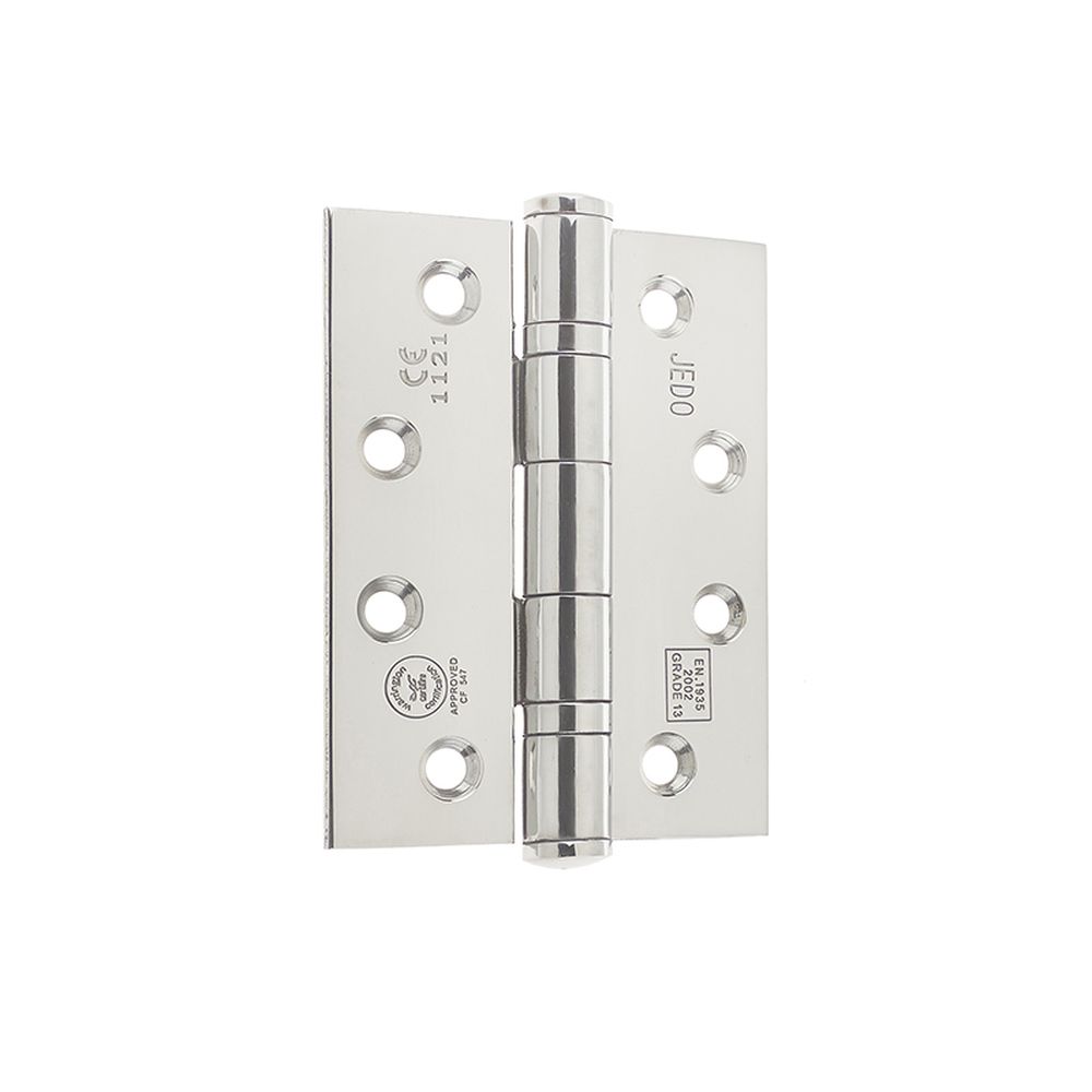 This is an image of a Frelan - 102x76mm Grade 316 Stainless Steel Ball Bearing Hinges Grade 13 - Polis  that is availble to order from Trade Door Handles in Kendal.